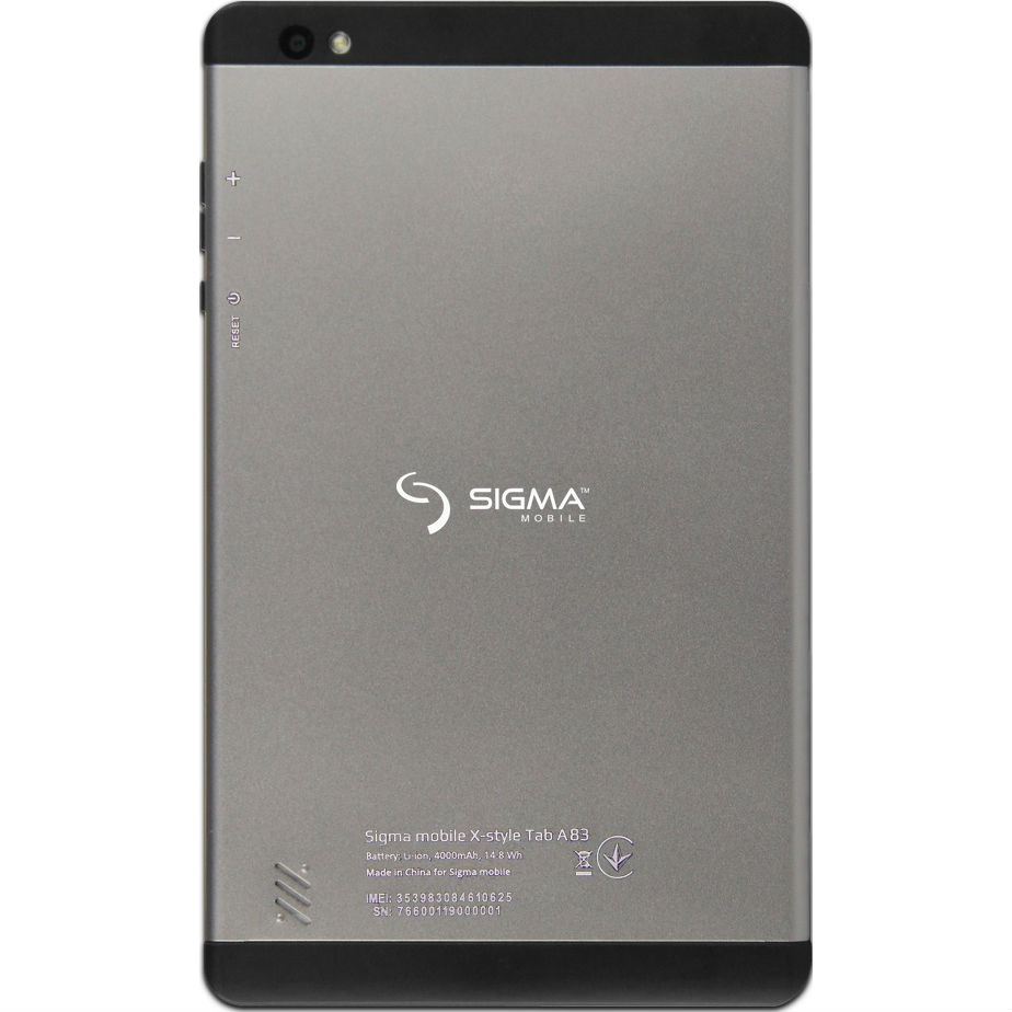 Планшет SIGMA X-Style Tab A83 black-grey Дисплей 8