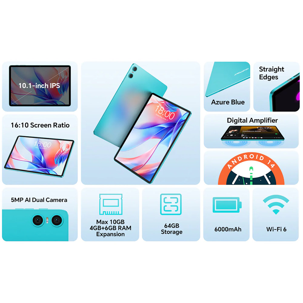 Изображение Планшет TECLAST P30 4/64GB WIFI Blue (6940709686201)