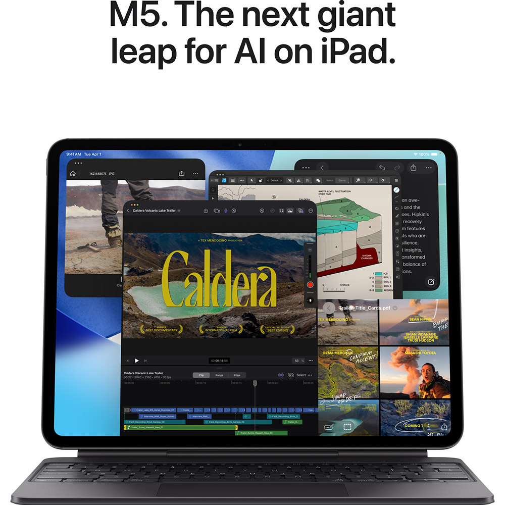 Внешний вид Планшет APPLE iPad Pro 13" 2025 2TB Wi-Fi + Cellular Standard Glass Silver (ME8K4TY/A)