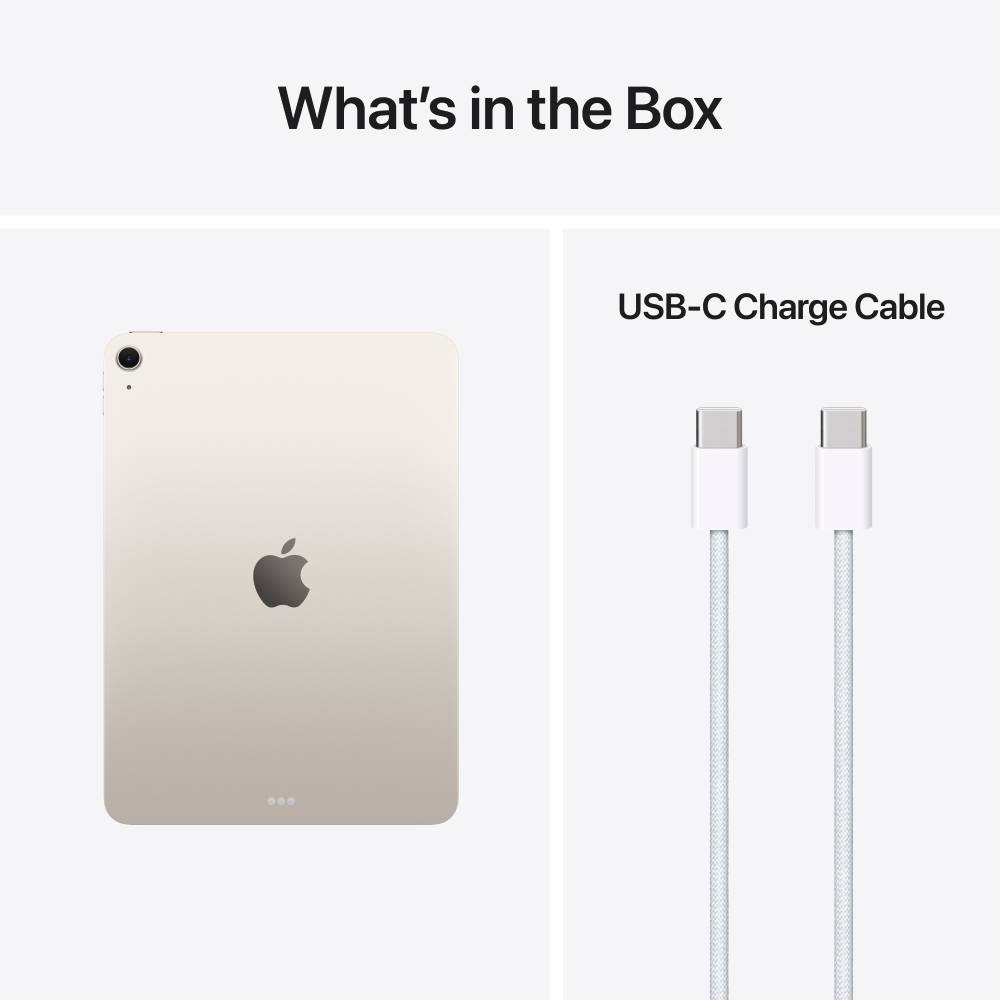 Изображение Планшет APPLE iPad Air 11" M4 (8 Gen) Wi-Fi 1TB Starlight (MH3J4TY/A)