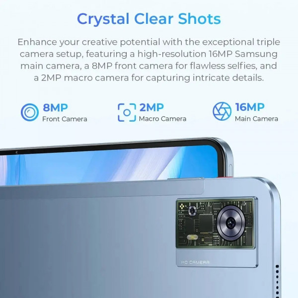 Фото Планшет OUKITEL OT5S 6/256GB Metal Grey/Blue (OT5S_BL)