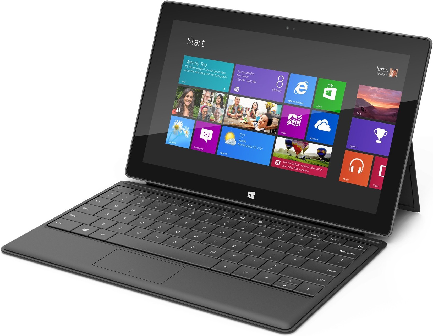 Планшет MICROSOFT Surface RT 32GB (9HR-00016) Дисплей 10.6