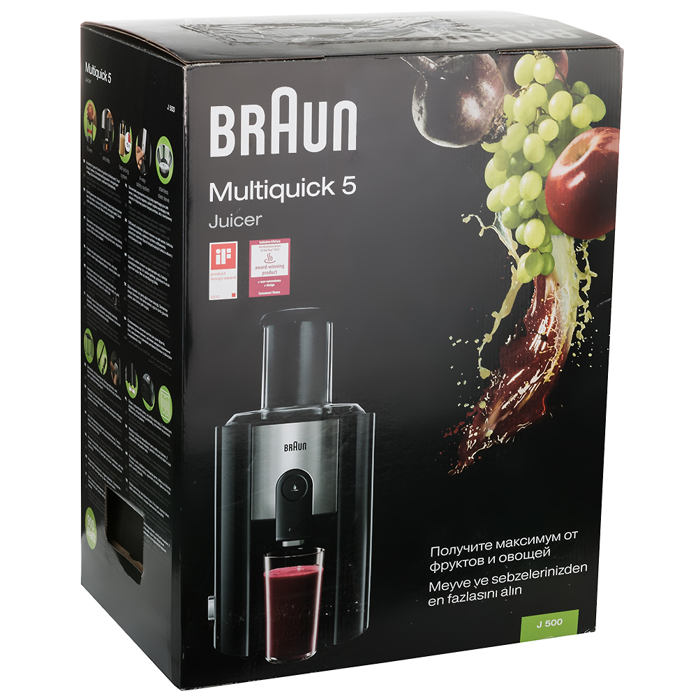 Зовнішній вигляд Соковижималка BRAUN J500