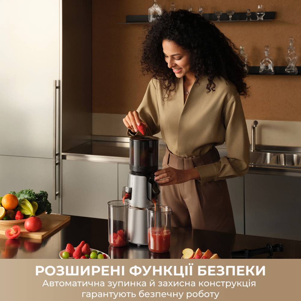 Соковитискач MOVA SJ10 Додатково завантажувальний жолоб діаметром 120 мм