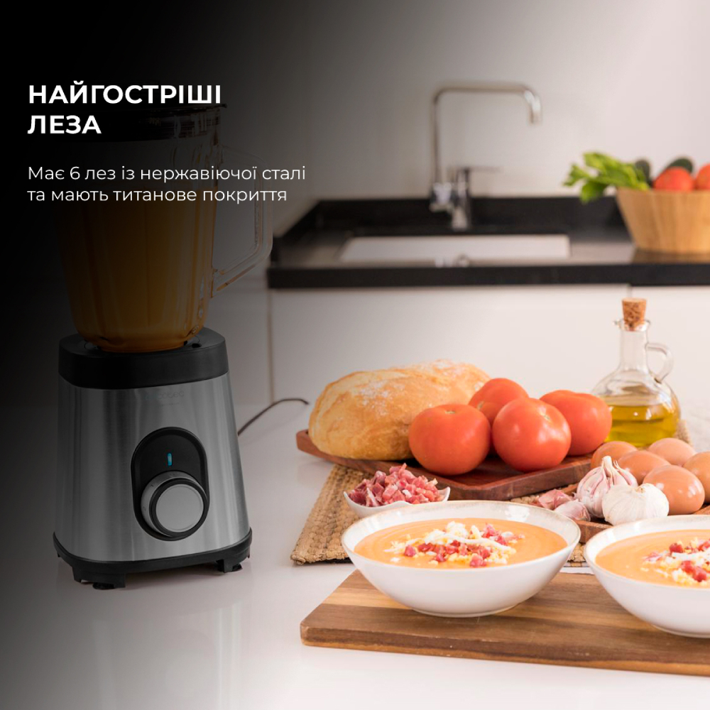 Блендер CECOTEC Power Black Titanium 1000 Inox (CCTC-04156) Кількість швидкостей 5