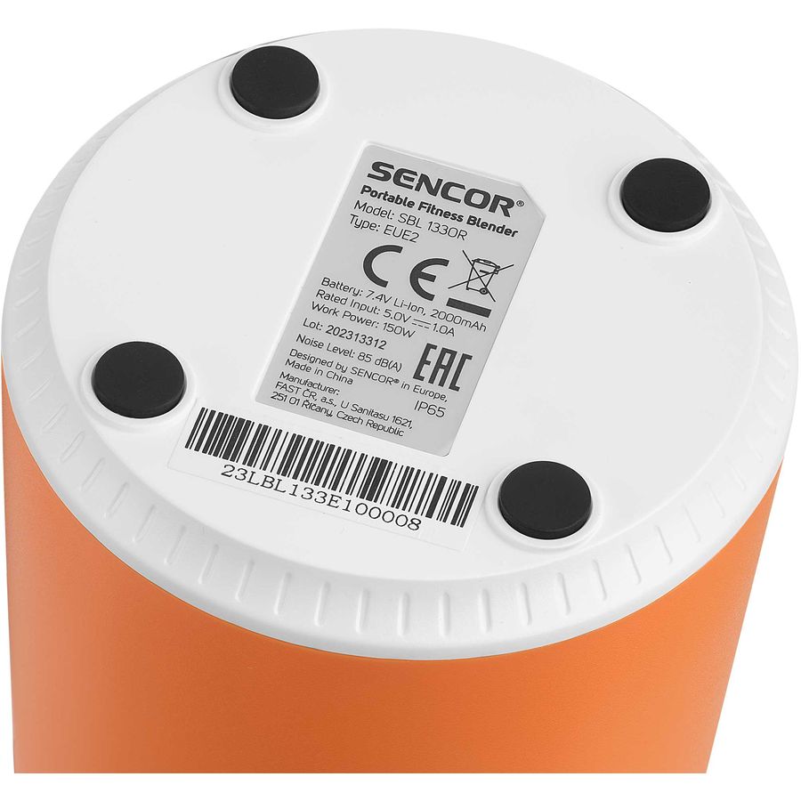 Блендер SENCOR SBL133OR White/Оrange Кількість швидкостей 1