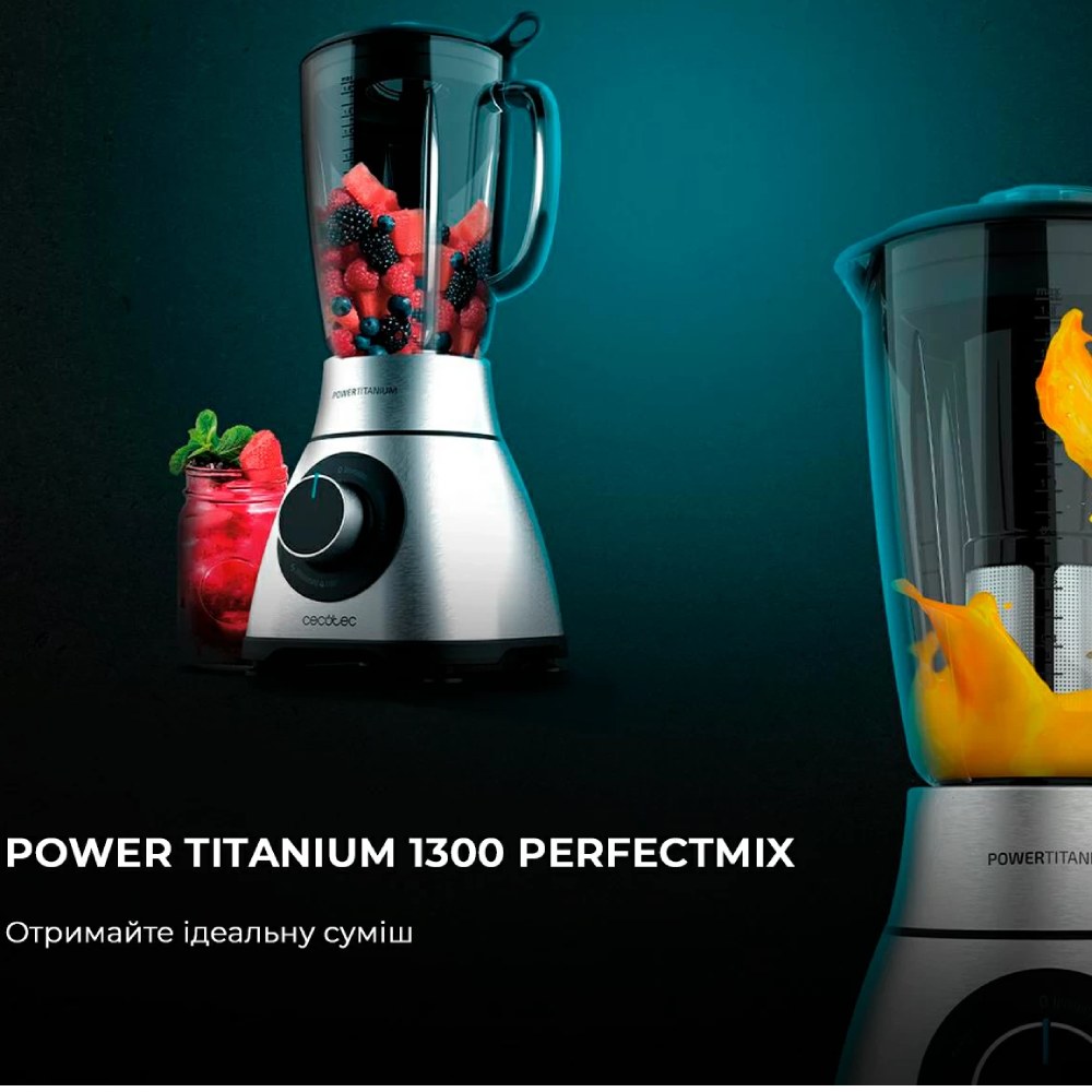 Блендер CECOTEC Power Titanium 2000MAX PerfectMix Black (CCTC-04140) Тип блендера стаціонарний