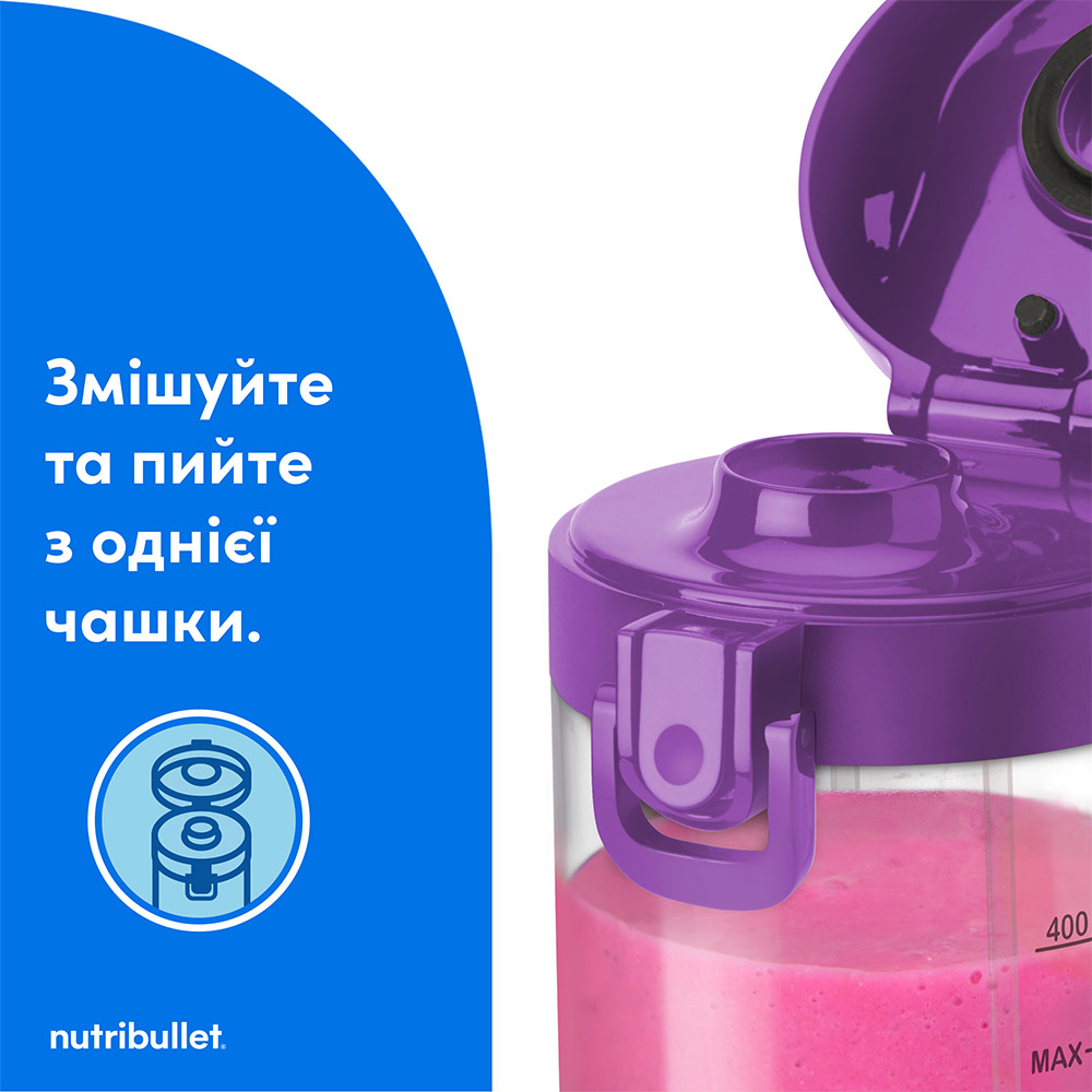 Блендер NUTRIBULLET NBP003PU NB PORTABLE PURPLE Кількість швидкостей 4