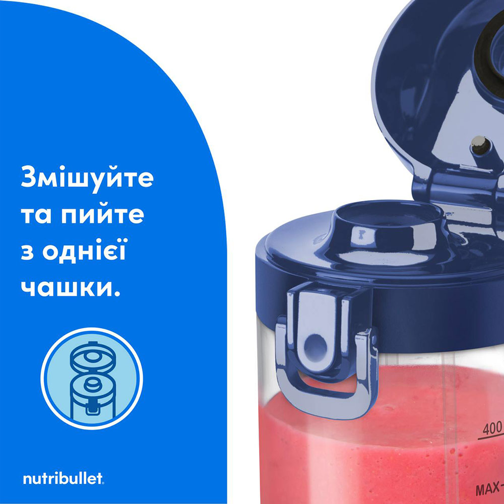 Блендер NUTRIBULLET NBP003NBL NB PORTABLE NAVYBLUE Кількість швидкостей 4