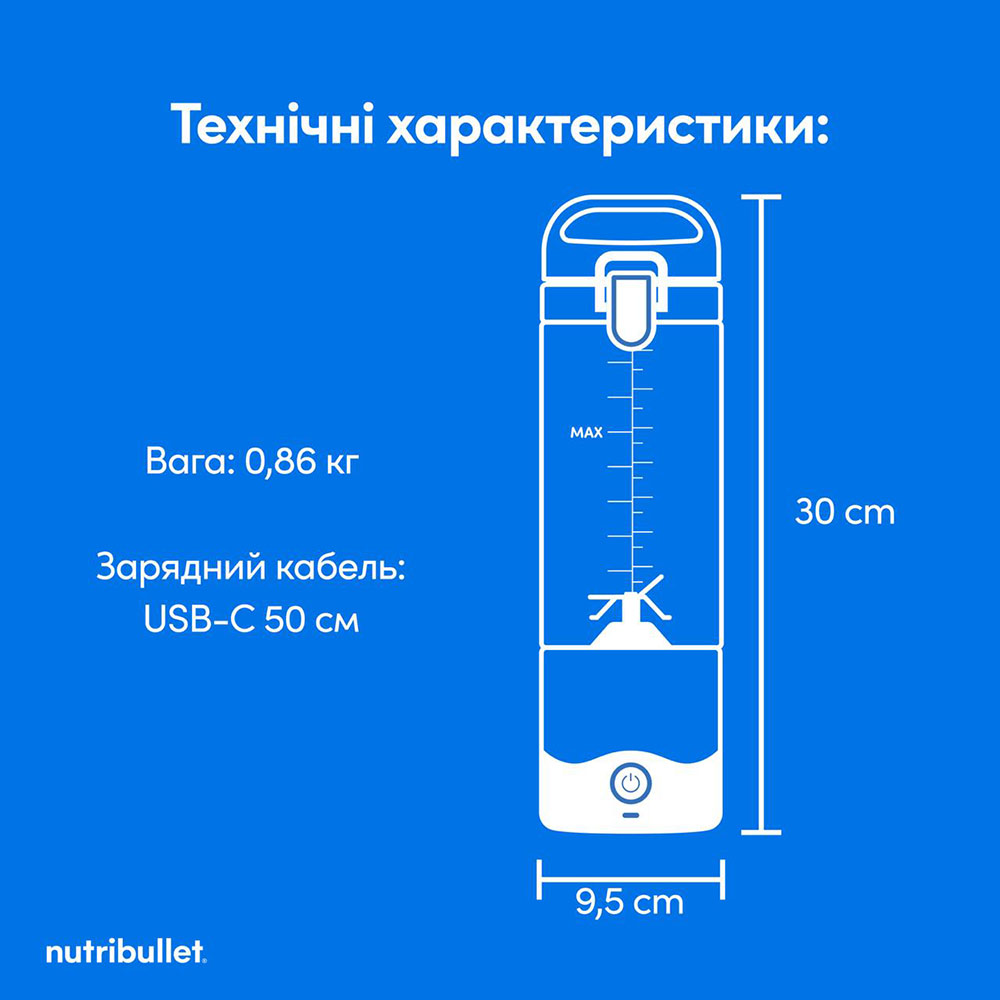 Фото Блендер NUTRIBULLET NBP003NBL NB PORTABLE NAVYBLUE
