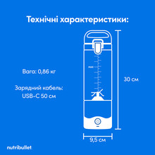 Блендер NUTRIBULLET NBP003W NUTRIB PORTABLE WHITE