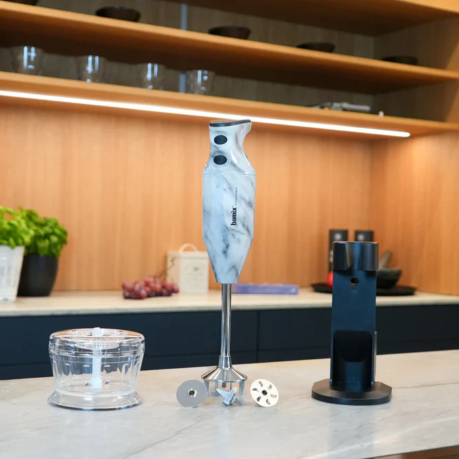 Зовнішній вигляд Блендер BAMIX DeLuxe Design Edition M200 White Marble