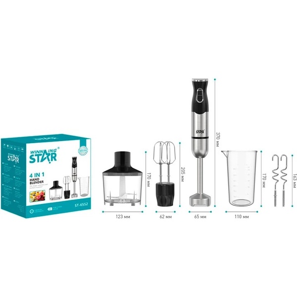 Фото Блендер WINNINGSTAR ST-6552 600W Silver