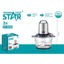 Блендер WINNINGSTAR ST-5508 250W 2 л Silver (WNNGS-ST-5508-SL)