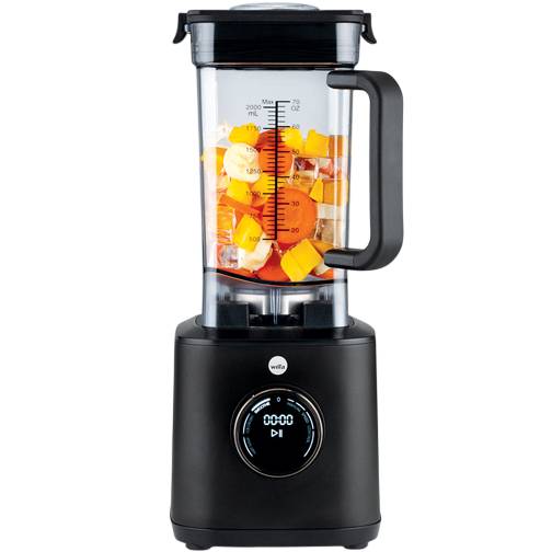 Блендер WILFA PB1B-P2000 609910 Особливості Режим приготування гарячих страв. Режим приготування смузі. Потужний двигун може працювати безперервно до 10 хв. Дисплей; Таймер; Можливість додавати інгредієнти, не зупиняючи блендер. Оснащений вбудованим замком безпеки.