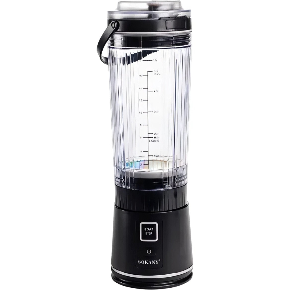 Блендер SOKANY SK-01023 Black Особенности 6 лезвий; питание: аккумулятор 1300 мАч; зарядка от USB