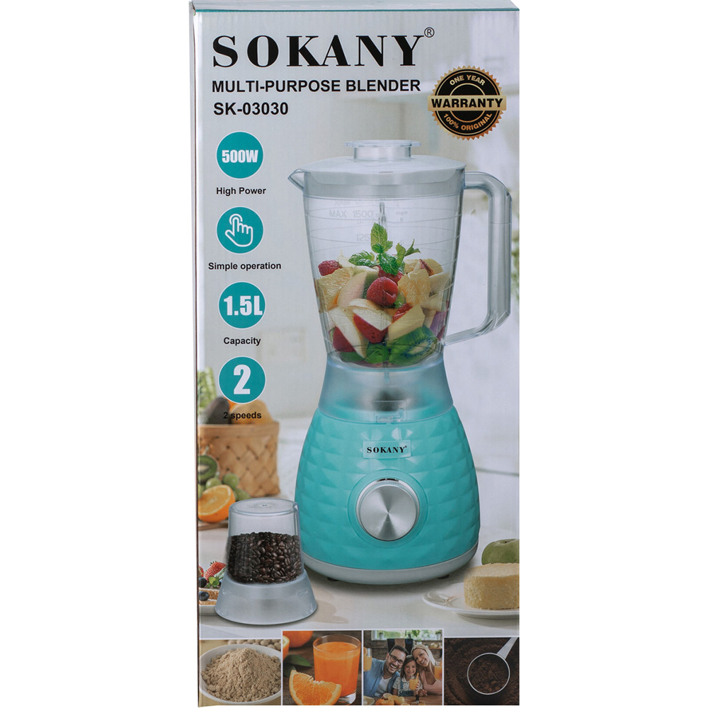Изображение Блендер SOKANY SK-03030 бірюзовий