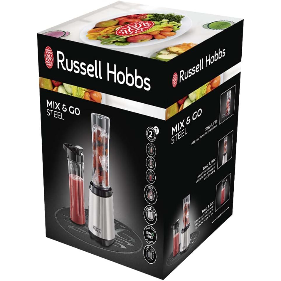 Фото Блендер RUSSELL HOBBS MIX & GO STEEL 23470-56