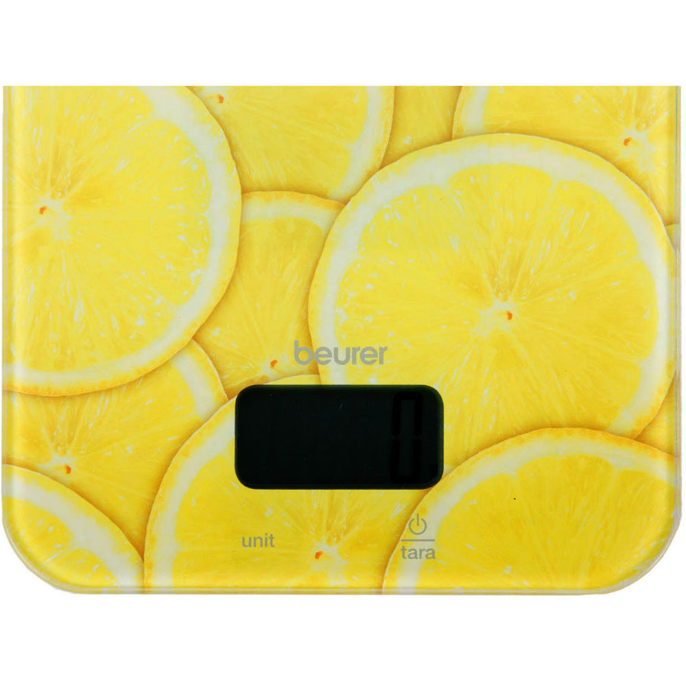 Ваги кухонні BEURER KS 19 Lemon Матеріал платформи скло