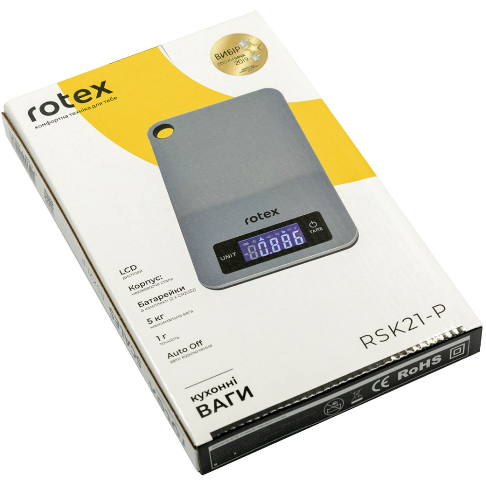 Ваги кухонні ROTEX RSK21-P Матеріал платформи нержавіюча сталь