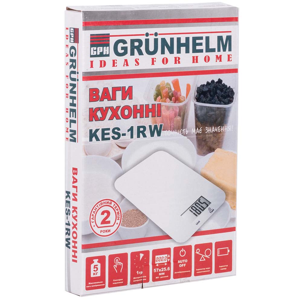 Фото Весы кухонные GRUNHELM KES-1RW