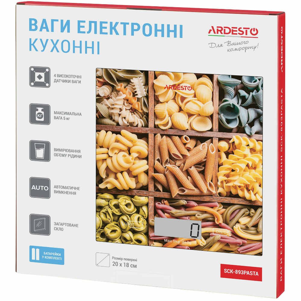 Внешний вид Весы кухонные ARDESTO SCK-893PASTA