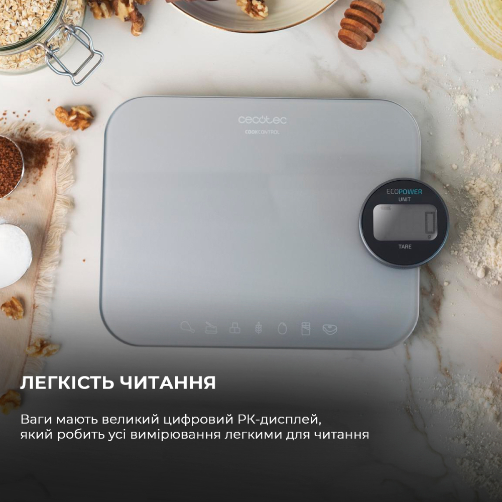 Зовнішній вигляд Ваги кухонні CECOTEC Control 10300 EcoPower Nutrition (CCTC-04144)