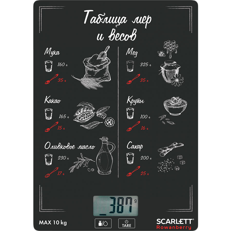 

Весы кухонные SCARLETT SC-KS57P94, SC-KS57P94