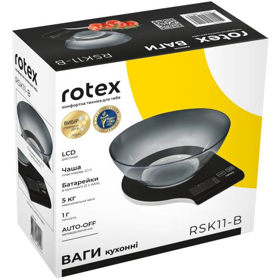 Ваги кухонні ROTEX RSK11-B Тип електронні