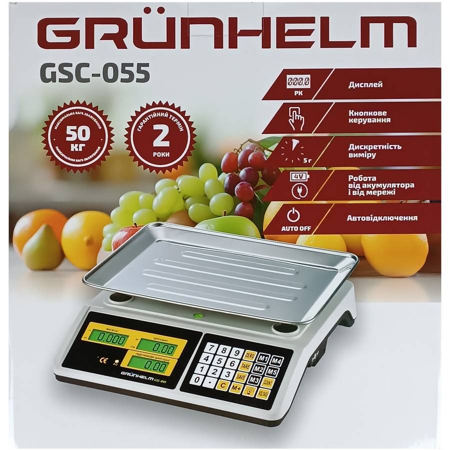 Зовнішній вигляд Ваги GRUNHELM GSC-055