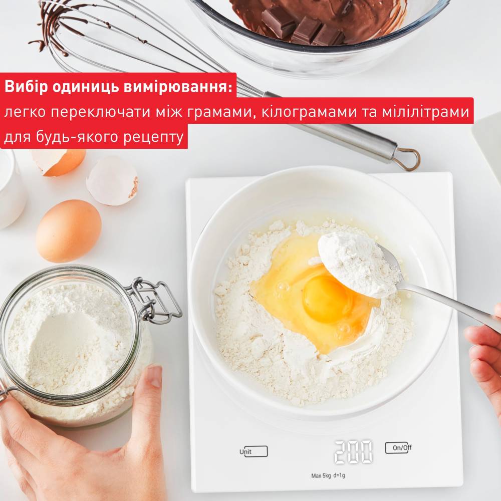 Ваги кухонні TEFAL BC5504V0 Матеріал платформи скло