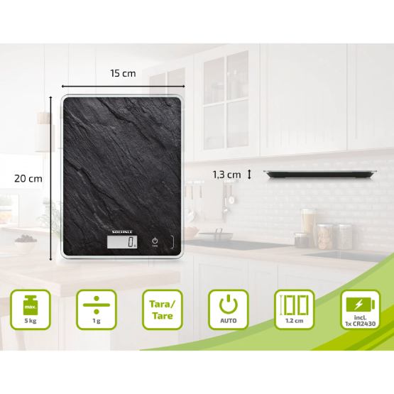 Внешний вид Весы кухонные SOEHNLE PAGE COMPACT 300 slate Black (61515)