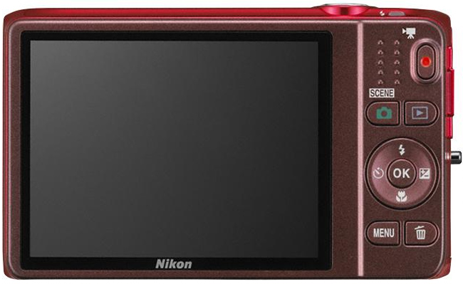 Цифровий фотоапарат NIKON Coolpix S6500 Red Кіл-ть ефективних мегапікслів 16