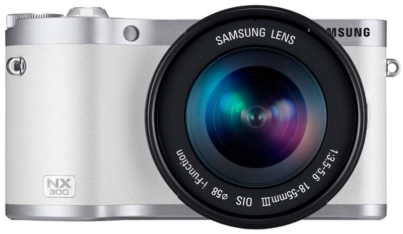 Системный фотоаппарат SAMSUNG NX-300 White KIT 18-55 III