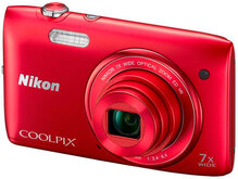 Цифровий фотоапарат NIKON Coolpix S3500 Red + чохол