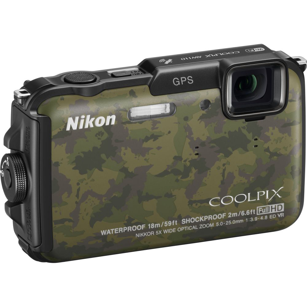 Цифровой фотоаппарат NIKON Coolpix AW110 Camouflage Кол-во эффективных мегапикселей 16