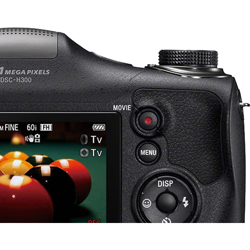 Зовнішній вигляд Фотоапарат SONY Cybershot DSC-H300 Black (DSCH300.RU3)