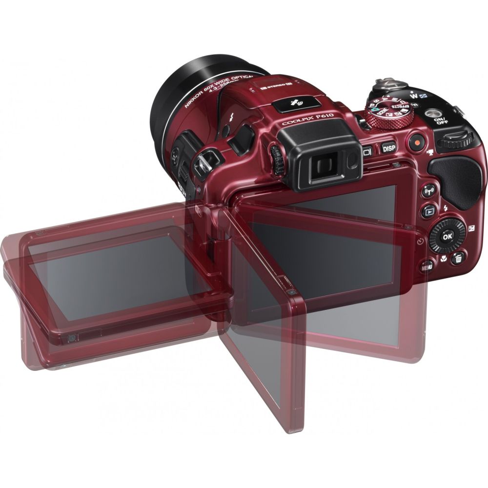 В інтернет магазині Цифровий фотоапарат NIKON Coolpix P610 Red (VNA761E1)