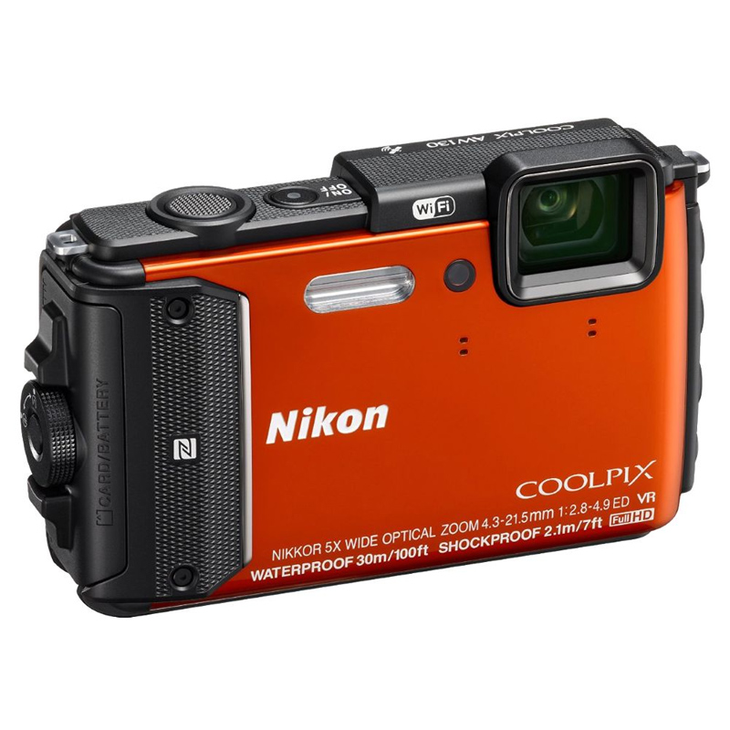 Фотоапарат NIKON Coolpix AW130 Orange Outdoor kit (VNA842K001) Тип водонепроникний