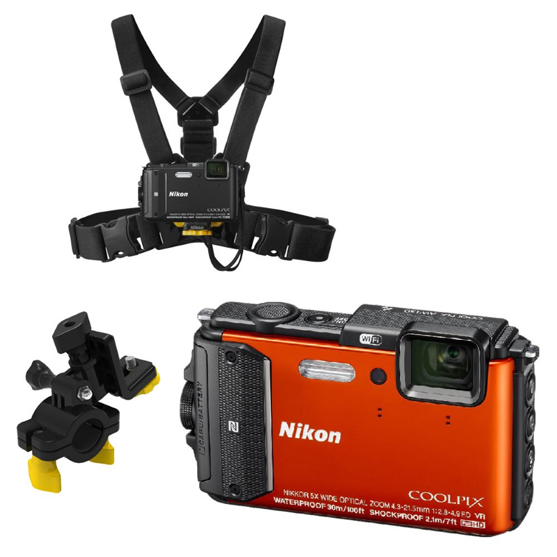 Фотоапарат NIKON Coolpix AW130 Orange Outdoor kit (VNA842K001) Розмір матриці 1/2.3" (6.2 х 4.6 мм)