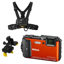 Фотоапарат NIKON Coolpix AW130 Orange Outdoor kit (VNA842K001)