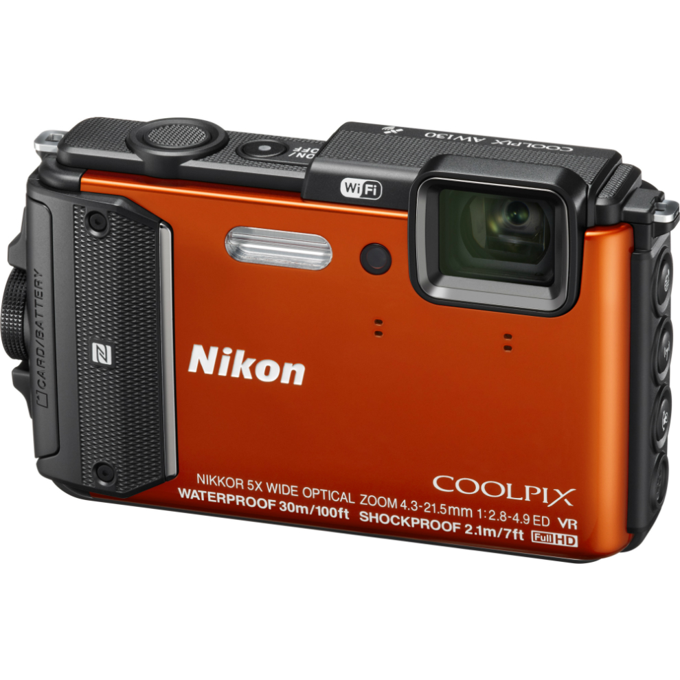 Цифровий фотоапарат NIKON Coolpix AW130 Orange Diving kit (VNA842k002) Тип водонепроникний