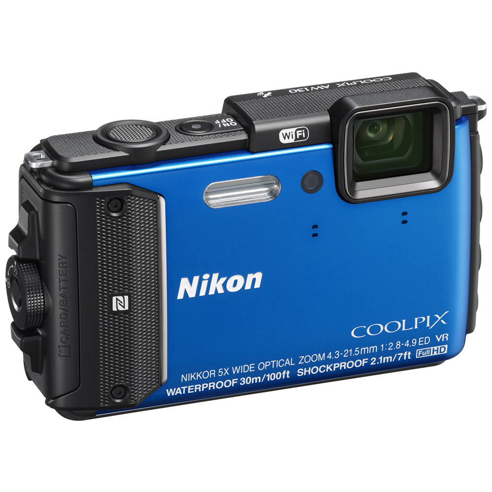 Фотоапарат NIKON Coolpix AW130 Blue (VNA841E1) Розмір матриці 1/2.3" (6.2 х 4.6 мм)