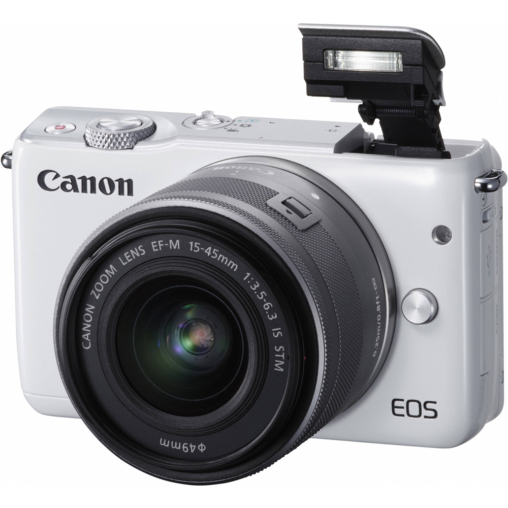 Внешний вид Фотоаппарат Canon EOS M10 kit (15-45mm) IS STM White (0922C040AA)