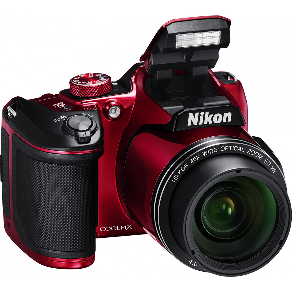 Зовнішній вигляд Фотоапарат NIKON Coolpix B500 Red (VNA953E1)