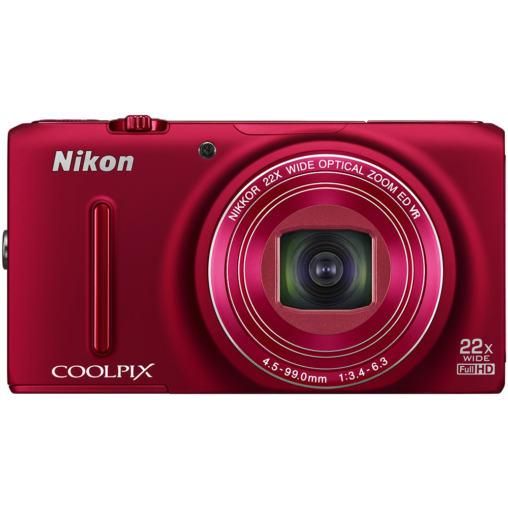 Фотоапарат NIKON Coolpix S9500 Red (VNA262E1)