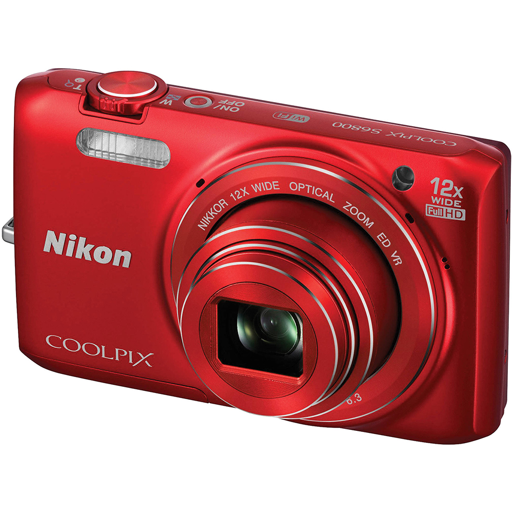 Фотоапарат NIKON Coolpix S6800 Red Kit (VNA521KG02)