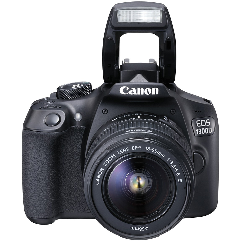 Фотоаппарат CANON EOS 1300D 18-55+50 1,8 IS RUK (1160C083AA) Размер матрицы APS-C (22.3 х 14.9 мм)