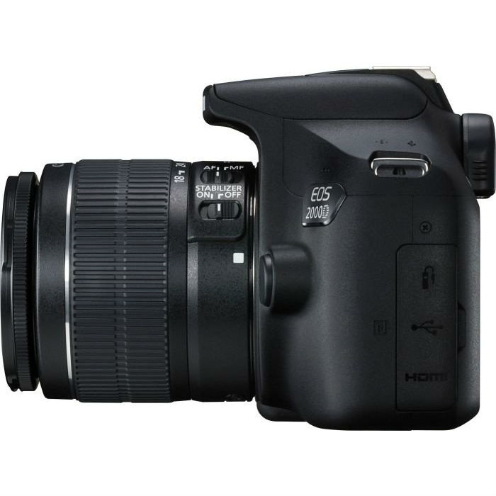 Фотоаппарат CANON EOS 2000D + 18-55 IS II (2728C008) Размер матрицы APS-C (22.3 х 14.9 мм)