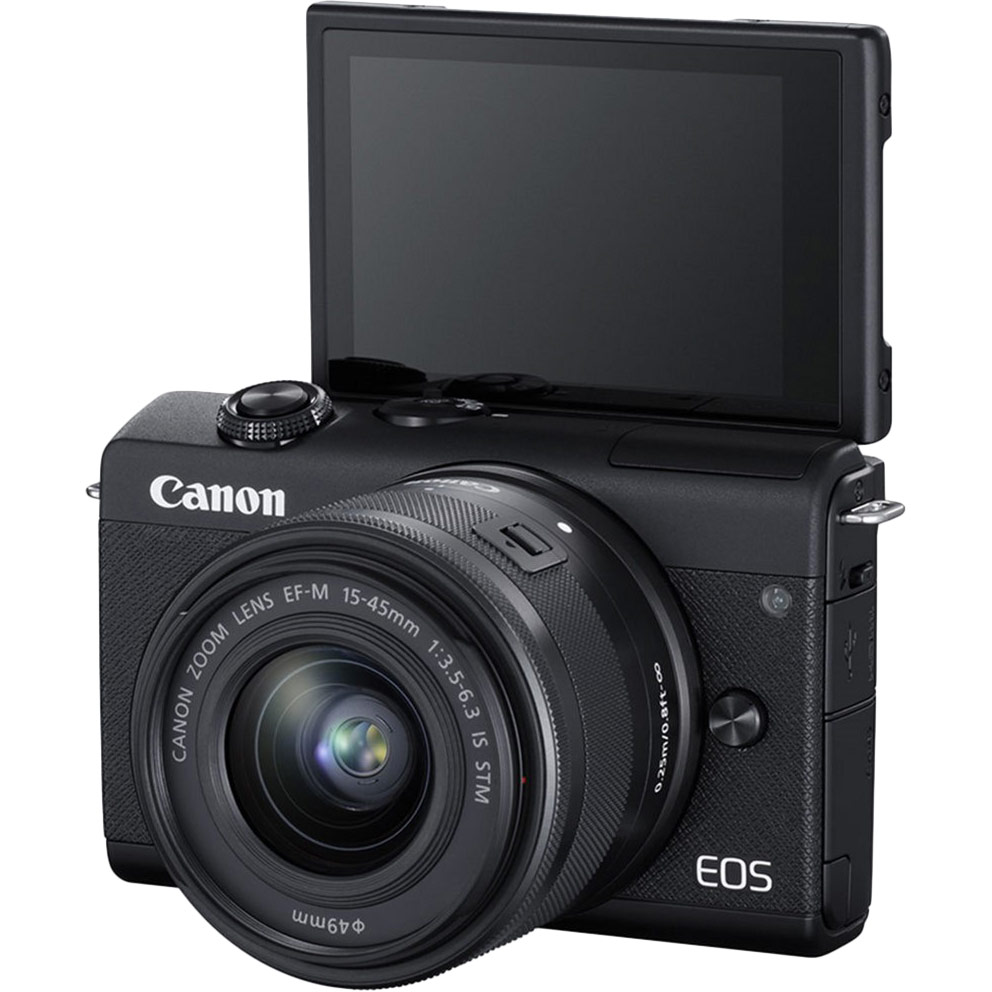 Фотоапарат CANON EOS M200 + 15-45 IS STM Kit Black (3699C027AA) Розмір матриці APS-C (22.3 х 14.9 мм)